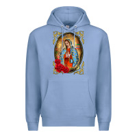 Colony Blue our lady of guadalupe frame Premium Hoodie - BarkalooDesign