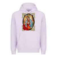 Lilac our lady of guadalupe frame Premium Hoodie - BarkalooDesign