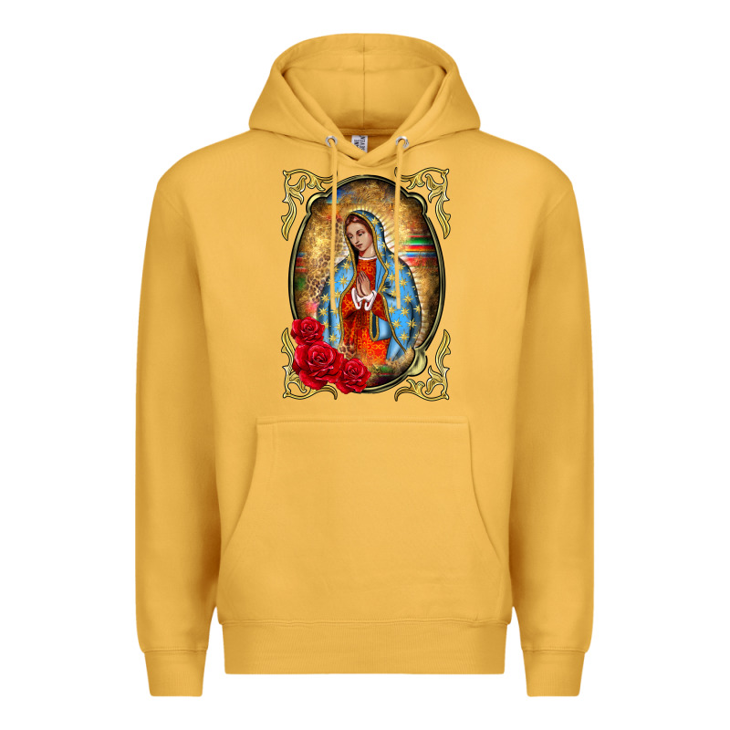 Our Lady Of Guadalupe Frame Premium Hoodie by BarkalooDesign | Teevron