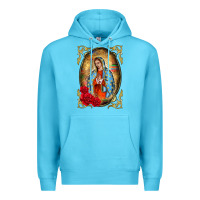 Ocean Blue our lady of guadalupe frame Premium Hoodie - BarkalooDesign