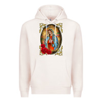 Pale Pink our lady of guadalupe frame Premium Hoodie - BarkalooDesign