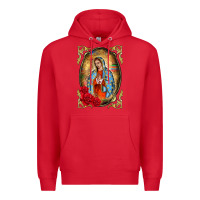 Red our lady of guadalupe frame Premium Hoodie - BarkalooDesign