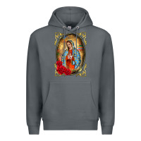 Rock our lady of guadalupe frame Premium Hoodie - BarkalooDesign