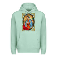 Seafoam our lady of guadalupe frame Premium Hoodie - BarkalooDesign