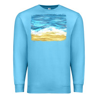 Ocean Blue glitter beach background Premium Sweatshirt - HRA Design Shop