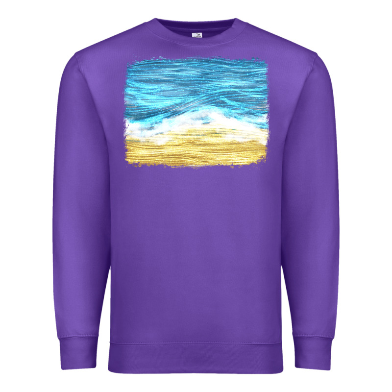 Glitter Beach Background Premium Sweatshirt by HRA Design Shop | Teevron