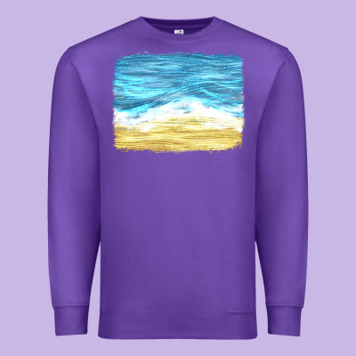Glitter Beach Background Premium Sweatshirt Designed By Hra Design Shop