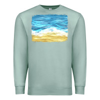 Seafoam glitter beach background Premium Sweatshirt - HRA Design Shop