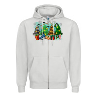 Christmas Trees With Hockey Zipper Hoodie | Teevron