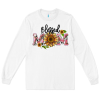 White blessed mom Long Sleeve Tee - BarkalooDesign