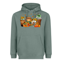 Sage fall coffee cups Heavyweight Hoodie - Zillion Design Studio