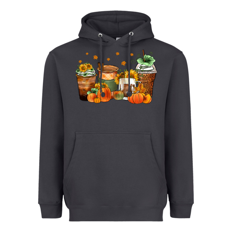 Fall Coffee Cups Heavyweight Hoodie by Zillion Design Studio | Teevron