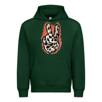 Forest Green Dalmatians Skin Peace Sign Urban Hoodie - Jasminsmagicworld
