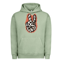Pigment Oil Green Dalmatians Skin Peace Sign Urban Hoodie - Jasminsmagicworld