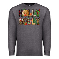 Charcoal Heather holly jolly Premium Sweatshirt - FaDigitalArtStudio