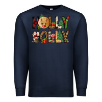 Navy holly jolly Premium Sweatshirt - FaDigitalArtStudio