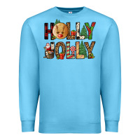 Ocean Blue holly jolly Premium Sweatshirt - FaDigitalArtStudio