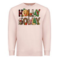 Pale Pink holly jolly Premium Sweatshirt - FaDigitalArtStudio