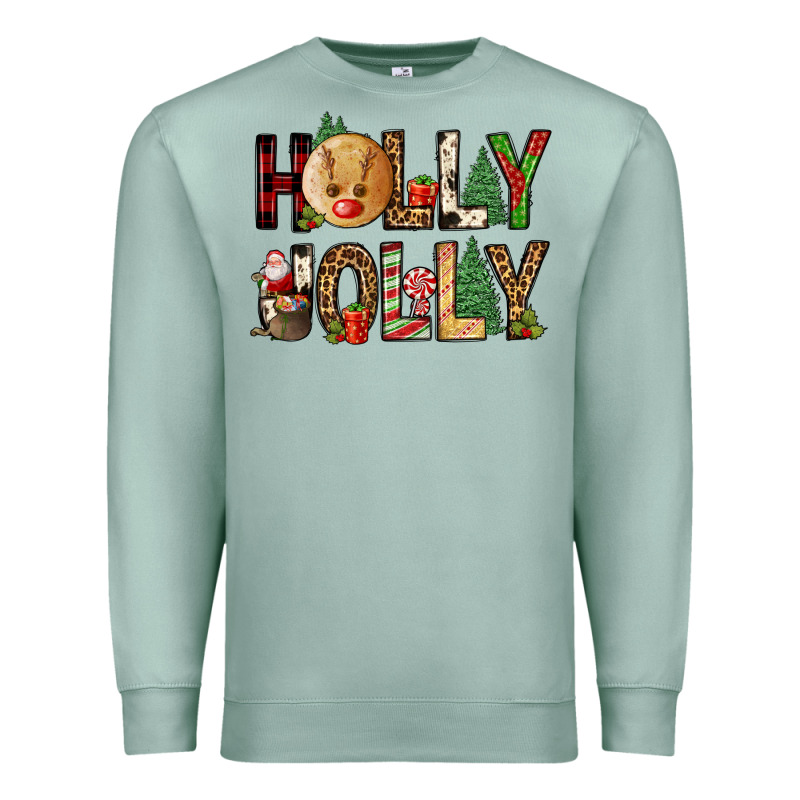 Holly Jolly Premium Sweatshirt by FaDigitalArtStudio | Teevron