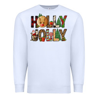 White holly jolly Premium Sweatshirt - FaDigitalArtStudio