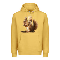 Antique Gold Squirrels Premium Hoodie - LillyAllenDesigns