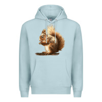 Blue Mist Squirrels Premium Hoodie - LillyAllenDesigns