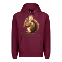 Burgundy Squirrels Premium Hoodie - LillyAllenDesigns