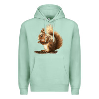 Seafoam Squirrels Premium Hoodie - LillyAllenDesigns