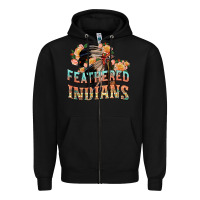 Black feathered indians Zipper Hoodie - texasbilliewilder