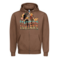 Chestnut feathered indians Zipper Hoodie - texasbilliewilder