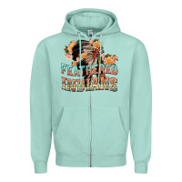 Seafoam feathered indians Zipper Hoodie - texasbilliewilder