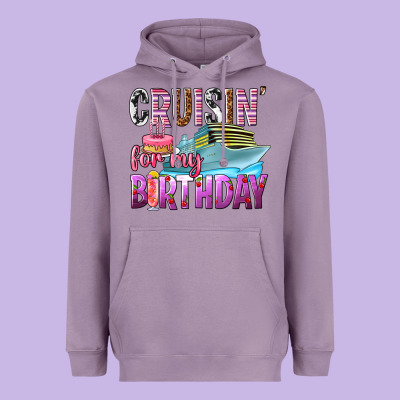 Cruisin' For My Birthday Heavyweight Hoodie Designed By Texasbilliewilder
