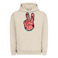 Pigment French Oak Pink Floral Glitter Peace Sign Urban Hoodie - Jasminsmagicworld