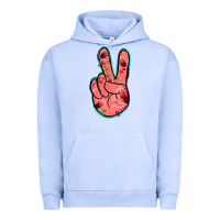 Pigment Grape Ice Pink Floral Glitter Peace Sign Urban Hoodie - Jasminsmagicworld