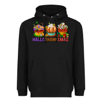 Black hallothanksmas cupcakes Heavyweight Hoodie - texasbilliewilder