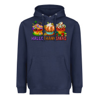 Navy hallothanksmas cupcakes Heavyweight Hoodie - texasbilliewilder