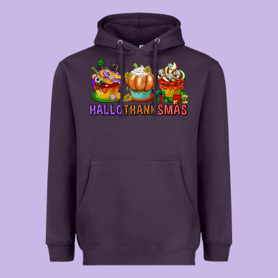 Hallothanksmas Cupcakes Heavyweight Hoodie Designed By Texasbilliewilder