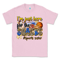 Bubblegum Pink im just here for the snacks sports sister Classic Tee - Zillion Design Studio