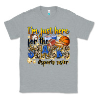 Heather Grey im just here for the snacks sports sister Classic Tee - Zillion Design Studio