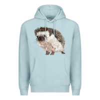 Blue Mist Hedgehog Illustrations Premium Hoodie - LillyAllenDesigns