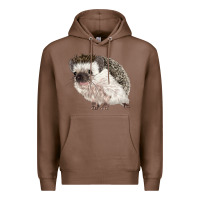 Chestnut Hedgehog Illustrations Premium Hoodie - LillyAllenDesigns