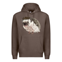 Coffee Hedgehog Illustrations Premium Hoodie - LillyAllenDesigns
