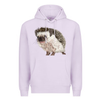 Lilac Hedgehog Illustrations Premium Hoodie - LillyAllenDesigns