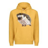 Mustard Hedgehog Illustrations Premium Hoodie - LillyAllenDesigns