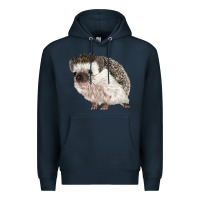Navy Hedgehog Illustrations Premium Hoodie - LillyAllenDesigns
