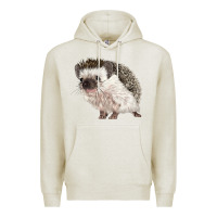Oatmeal Heather Hedgehog Illustrations Premium Hoodie - LillyAllenDesigns