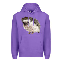 Purple Hedgehog Illustrations Premium Hoodie - LillyAllenDesigns