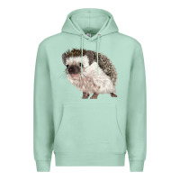 Seafoam Hedgehog Illustrations Premium Hoodie - LillyAllenDesigns