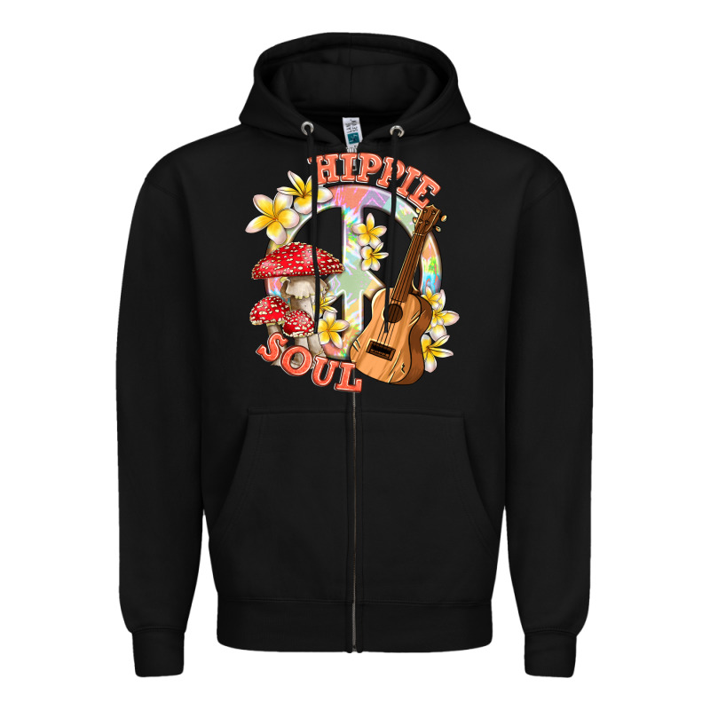 Hippie Soul With Peace Zipper Hoodie by texasbilliewilder | Teevron