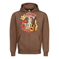 Chestnut hippie soul with peace Zipper Hoodie - texasbilliewilder